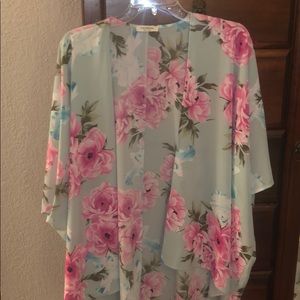 Blue floral cover up